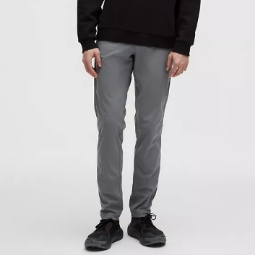 lululemon Commission Men’s Gray Slim Fit Stretch Tech Pants Warpstreme Size 33
